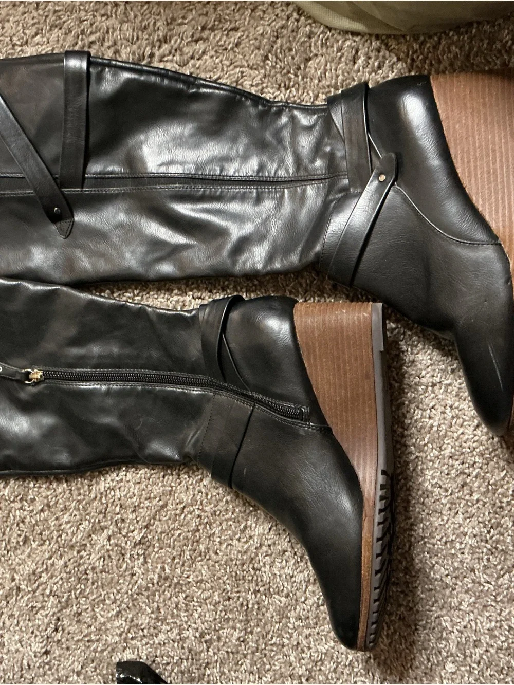 Dr. Scholl's Black Over-the-Knee Wedge Boots